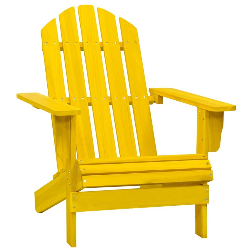 Petromila vidaXL Záhradná stolička Adirondack jedľový masív žltá